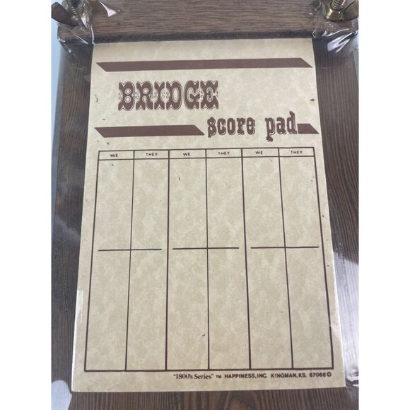 New, Wooden Bridge Score Pad, Card Game Scoring Paper - Picture 10 of 12